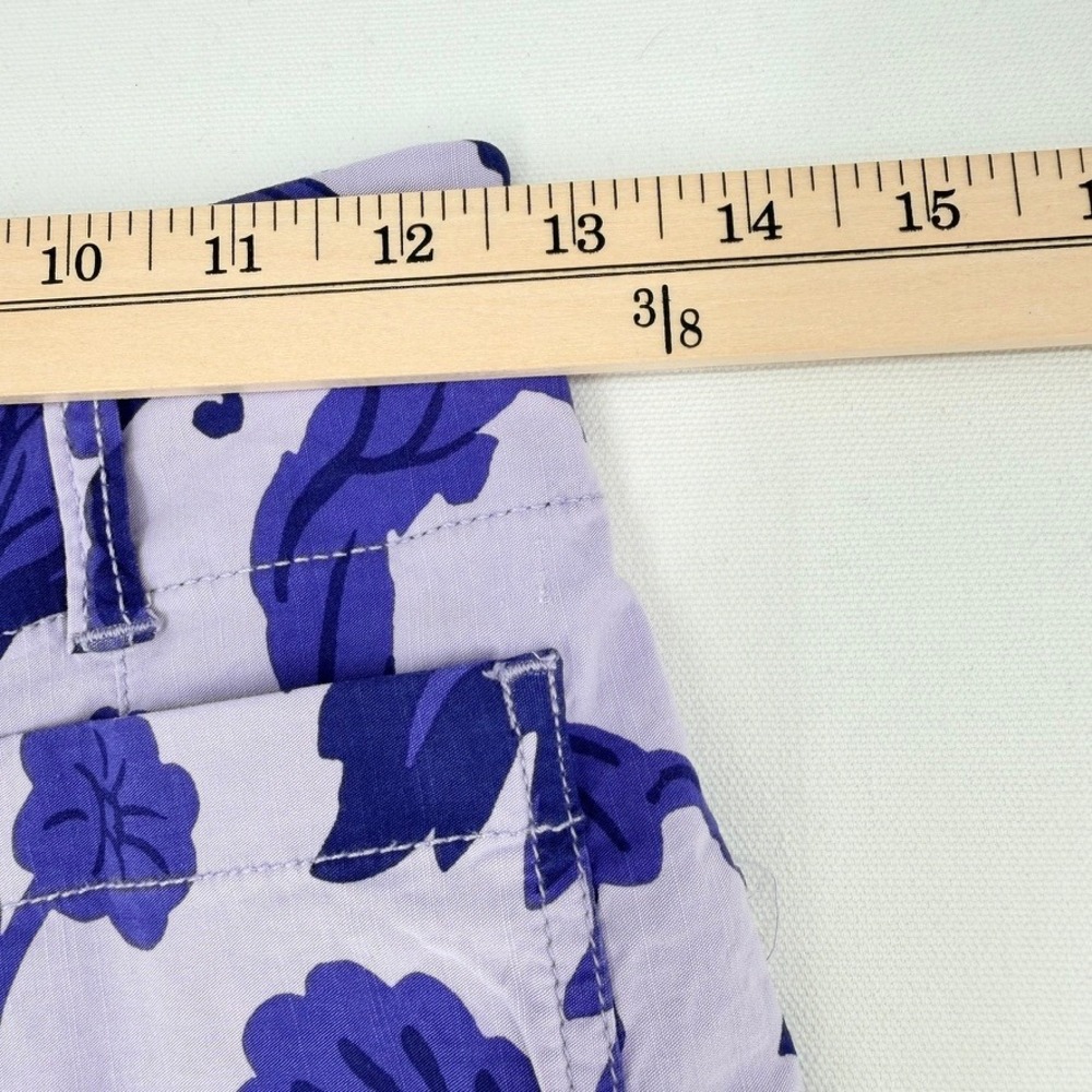 Maeve Anthropologie The Colette Floral Damask Wide Leg Pants 25 Purple Excellent - Picture 4 of 10